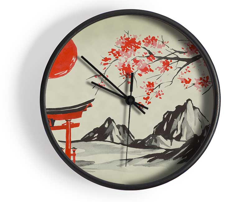 Ethnic Japanese Sun Clock - Wallart-Direct UK