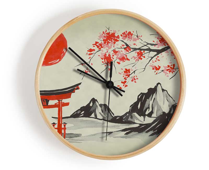 Ethnic Japanese Sun Clock - Wallart-Direct UK