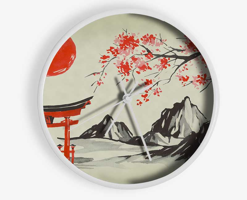 Ethnic Japanese Sun Clock - Wallart-Direct UK