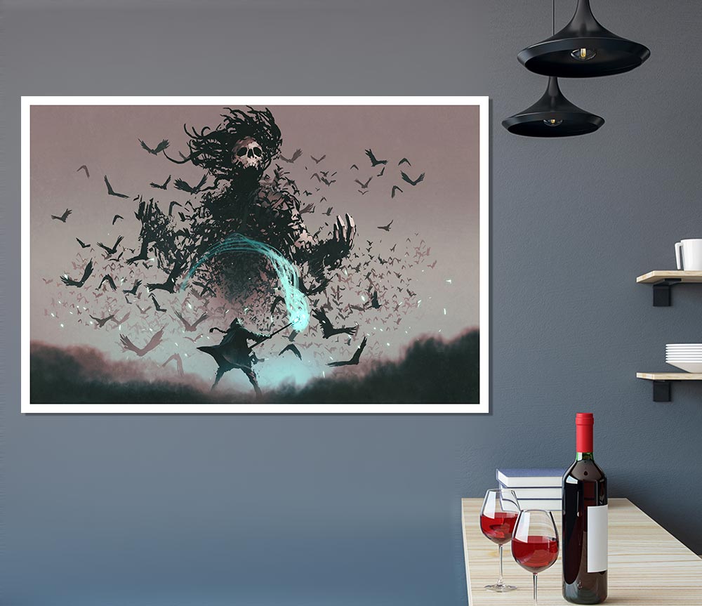 The Crow Devil Print Poster Wall Art