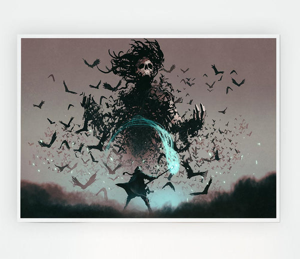 The Crow Devil Print Poster Wall Art