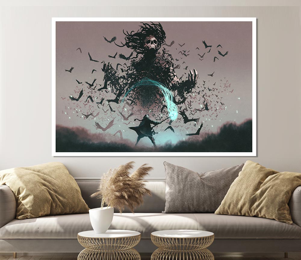 The Crow Devil Print Poster Wall Art