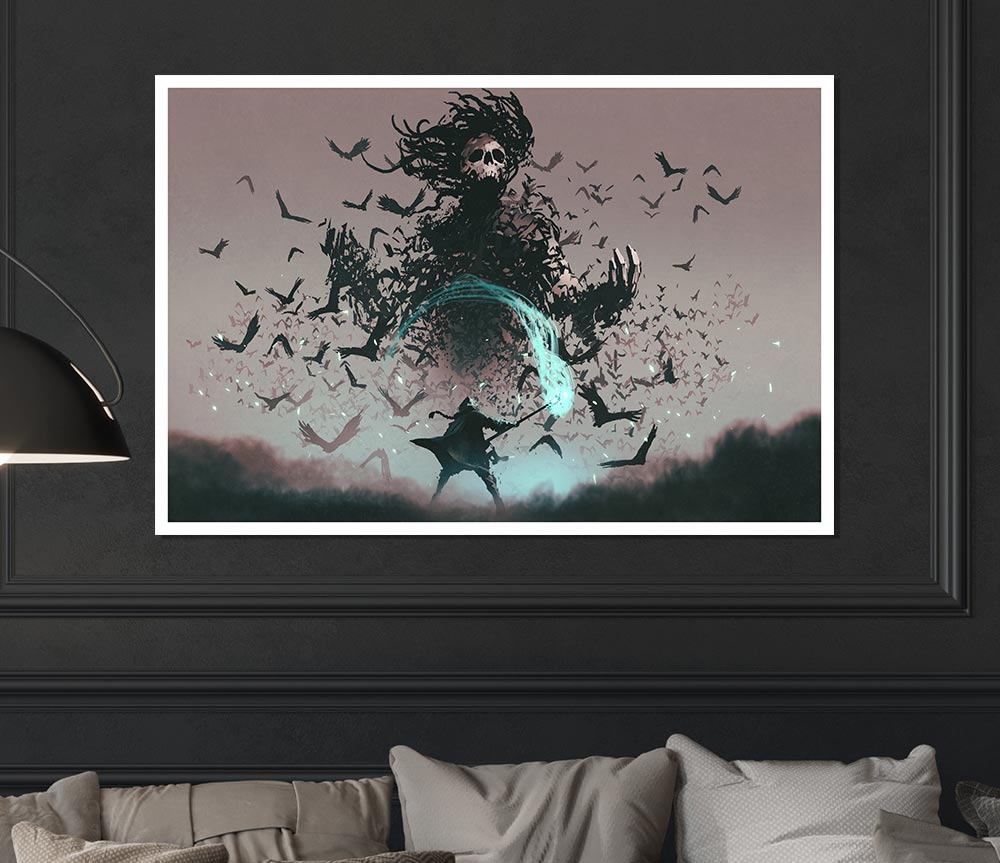 The Crow Devil Print Poster Wall Art