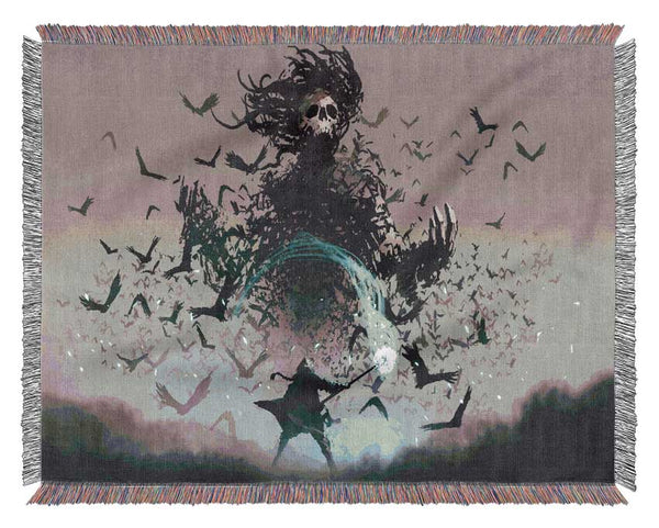 The Crow Devil Woven Blanket