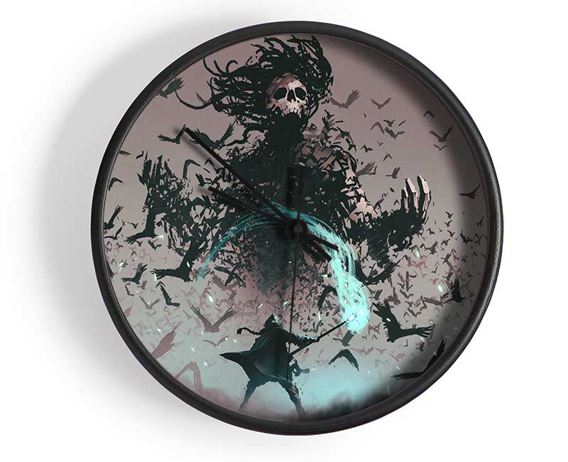 The Crow Devil Clock - Wallart-Direct UK