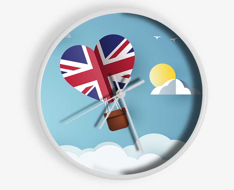 Union Jack Hot Air Balloon Clock - Wallart-Direct UK