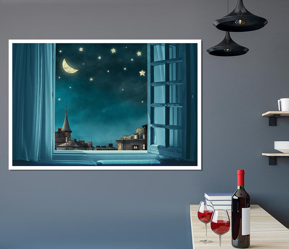 The Window To The Skies Print Poster Wall Art