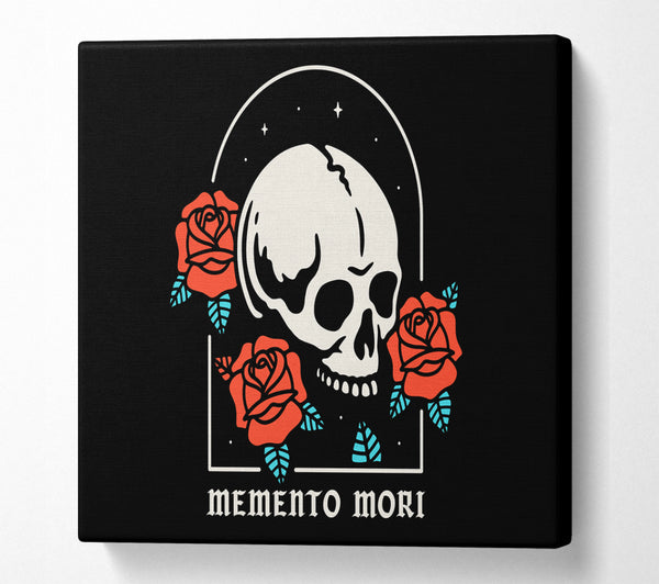 A Square Canvas Print Showing Memento Mori Square Wall Art