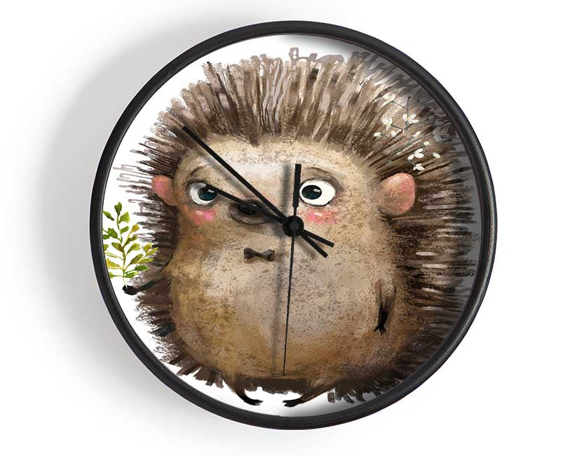 Hedgehog With Flowers Clock - Wallart-Direct UK