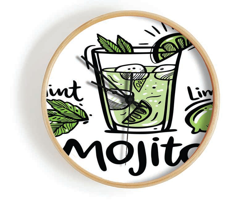 Drinks Mojito Summer Clock - Wallart-Direct UK