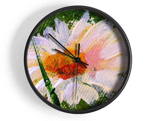 Painted Daisy Clock - Wallart-Direct UK