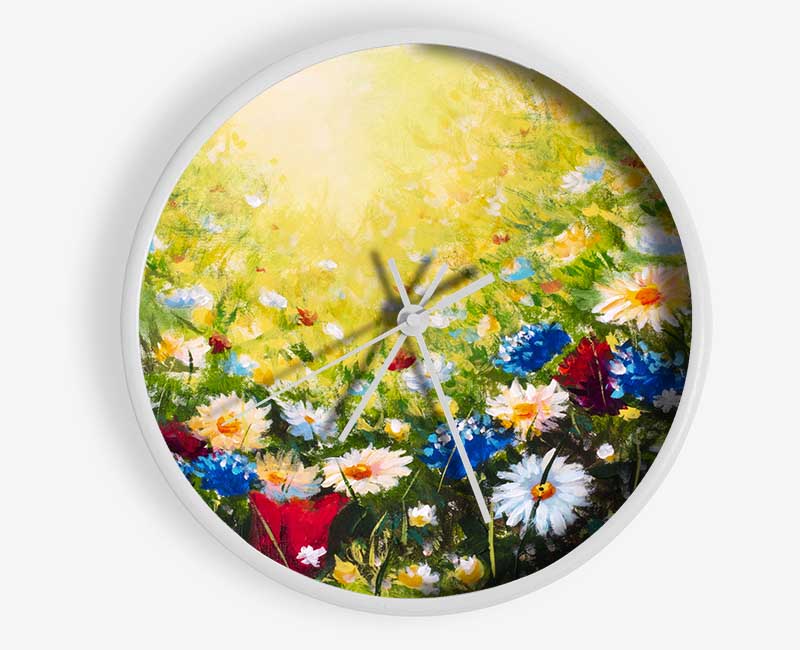 The Flower Spectrum Of Summer Clock - Wallart-Direct UK