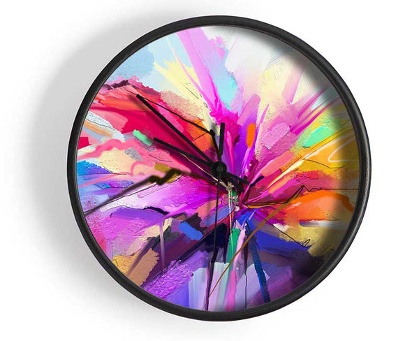 Fractal Flower Clock - Wallart-Direct UK