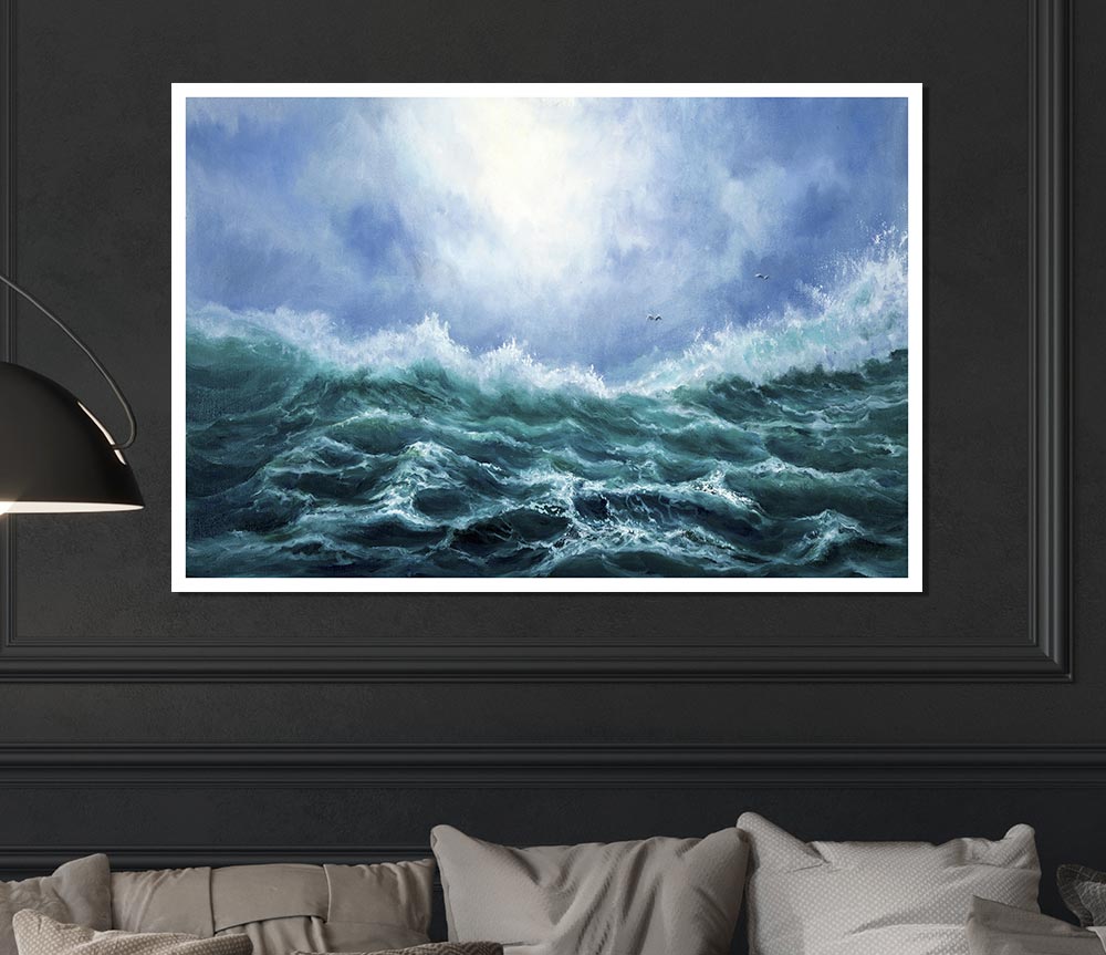 Turquoise Ocean Wonder Print Poster Wall Art