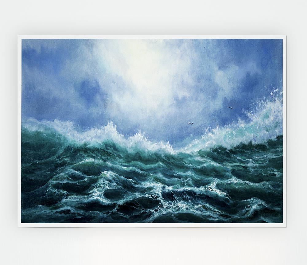 Turquoise Ocean Wonder Print Poster Wall Art