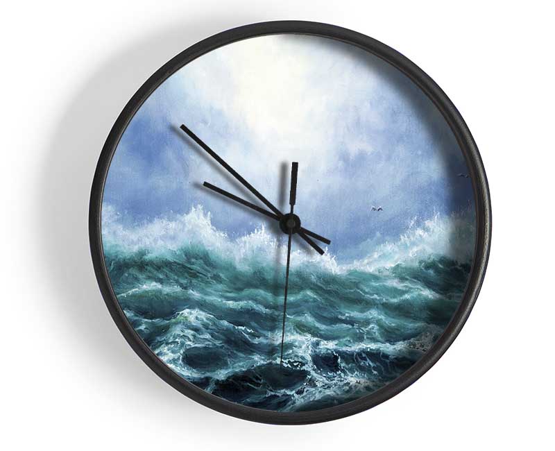 Turquoise Ocean Wonder Clock - Wallart-Direct UK