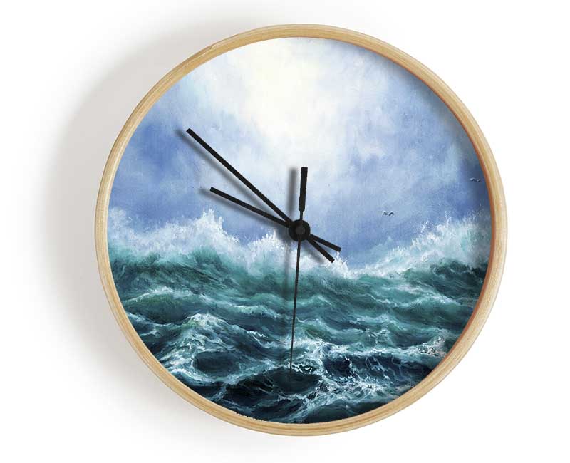 Turquoise Ocean Wonder Clock - Wallart-Direct UK