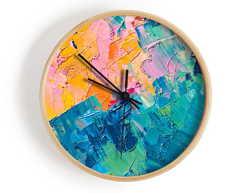 Sections Of Paint Clock - Wallart-Direct UK