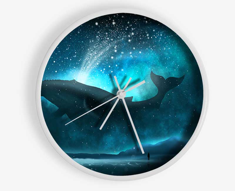 The Whale Of The Universe Clock - Wallart-Direct UK