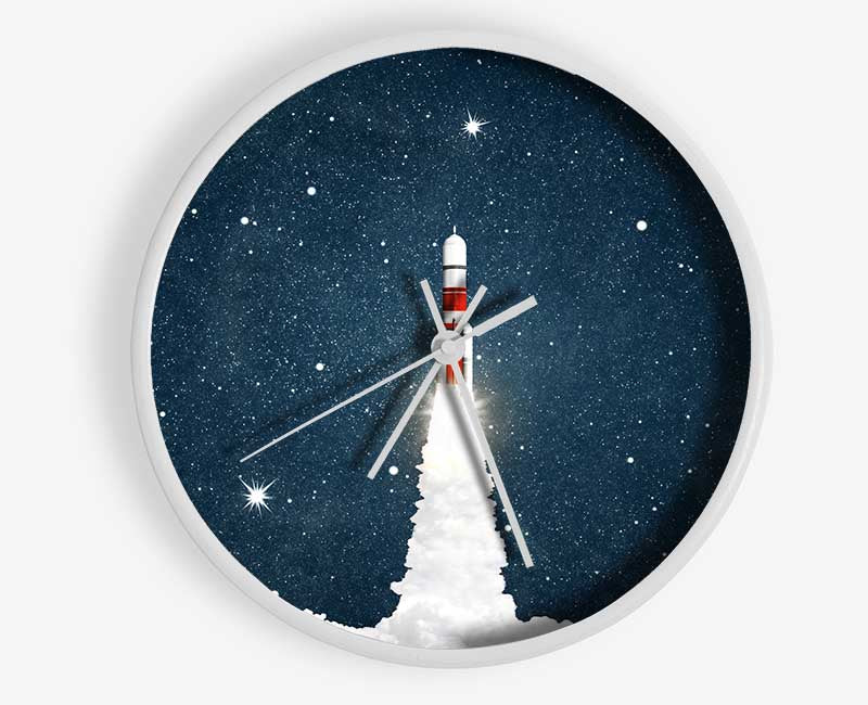 Up Goes The Rocket Clock - Wallart-Direct UK