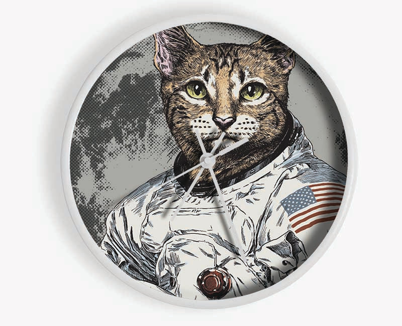 Cat Astronaut Clock - Wallart-Direct UK