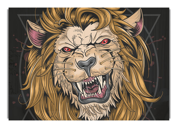 Fearsome Lion Angry