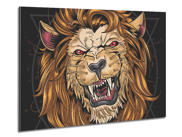 Fearsome Lion Angry