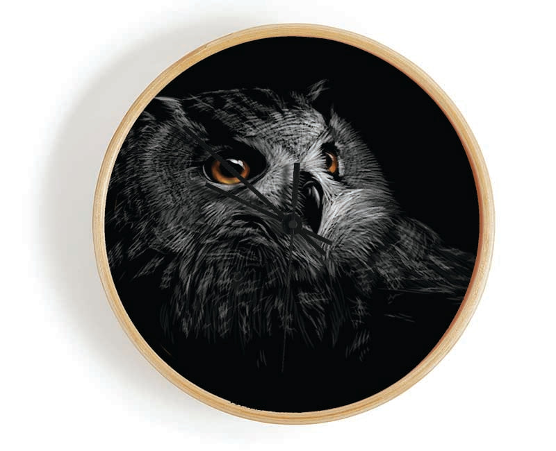 Owl In The Dark Of Night Clock - Wallart-Direct UK