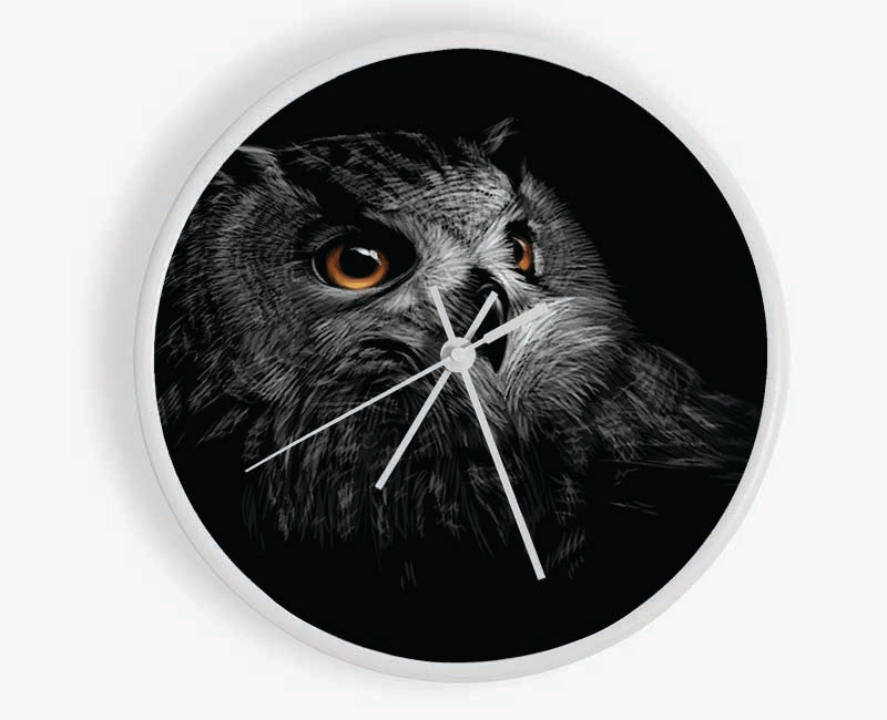 Owl In The Dark Of Night Clock - Wallart-Direct UK