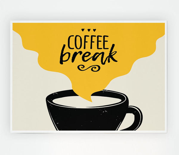 Coffee Break Print Poster Wall Art