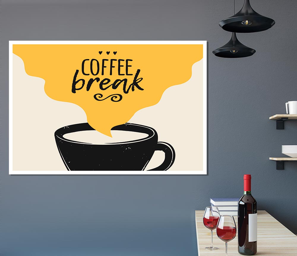 Coffee Break Print Poster Wall Art