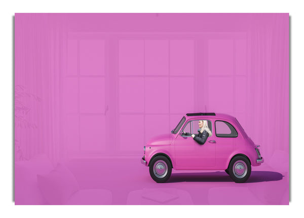 Pink Fiat 500 Classic