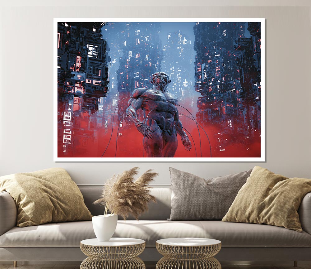 Cyborg From The Future Print Poster Wall Art