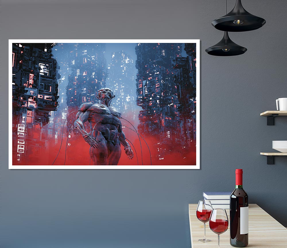 Cyborg From The Future Print Poster Wall Art