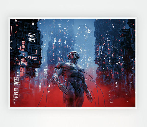 Cyborg From The Future Print Poster Wall Art