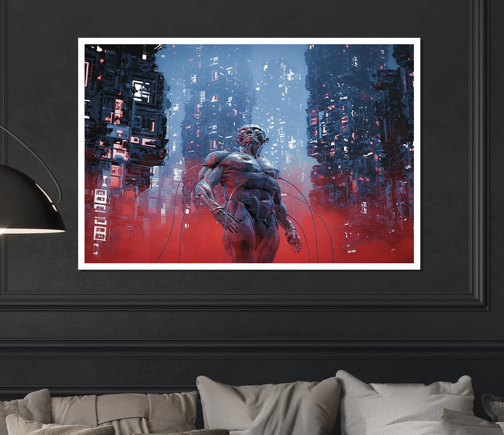 Cyborg From The Future Print Poster Wall Art