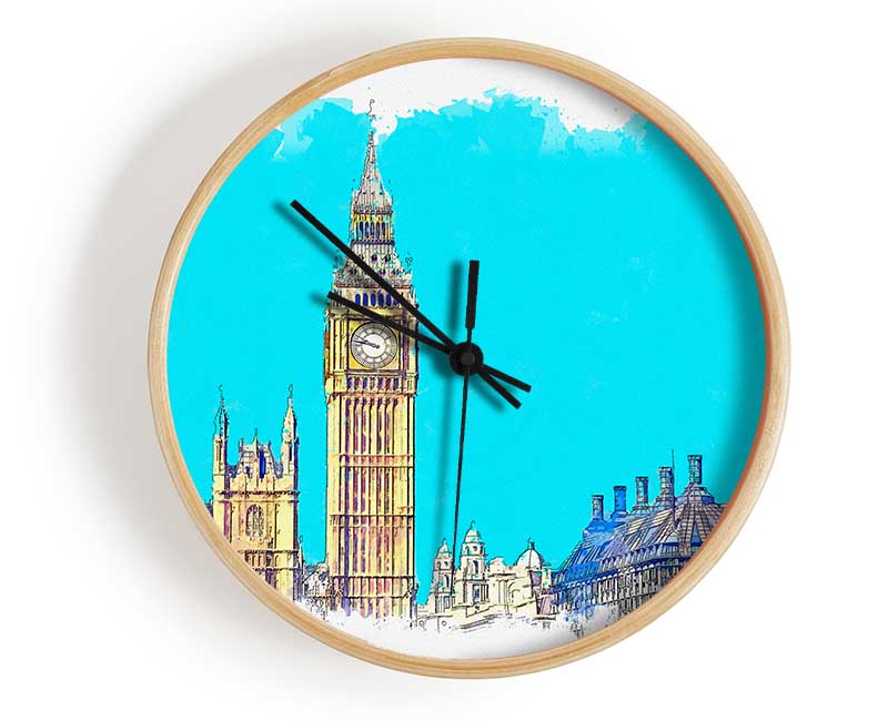 London Big Ben Splatter Clock - Wallart-Direct UK