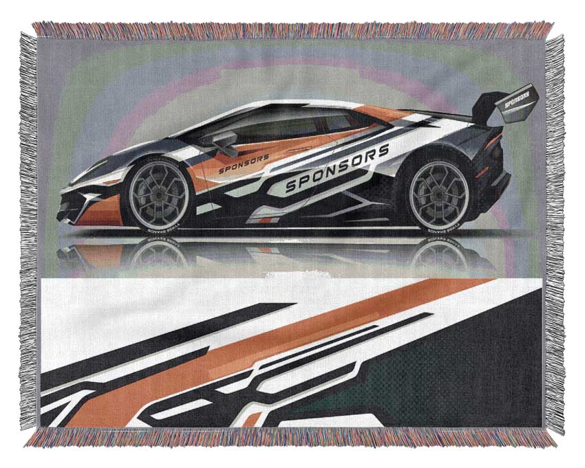 Race Supercar Woven Blanket