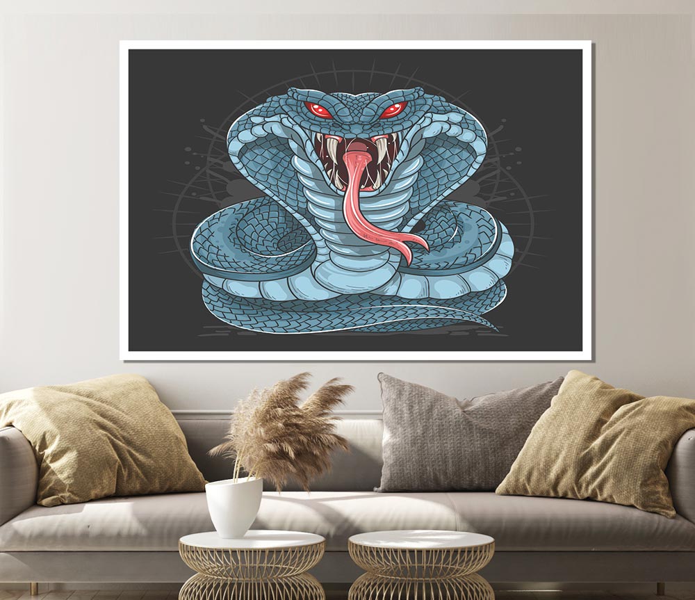 Fear The Cobra Print Poster Wall Art