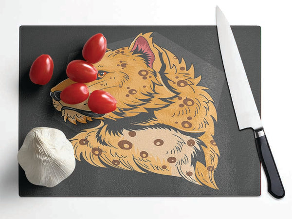 The Graceful Big Cat Glass Chopping Board