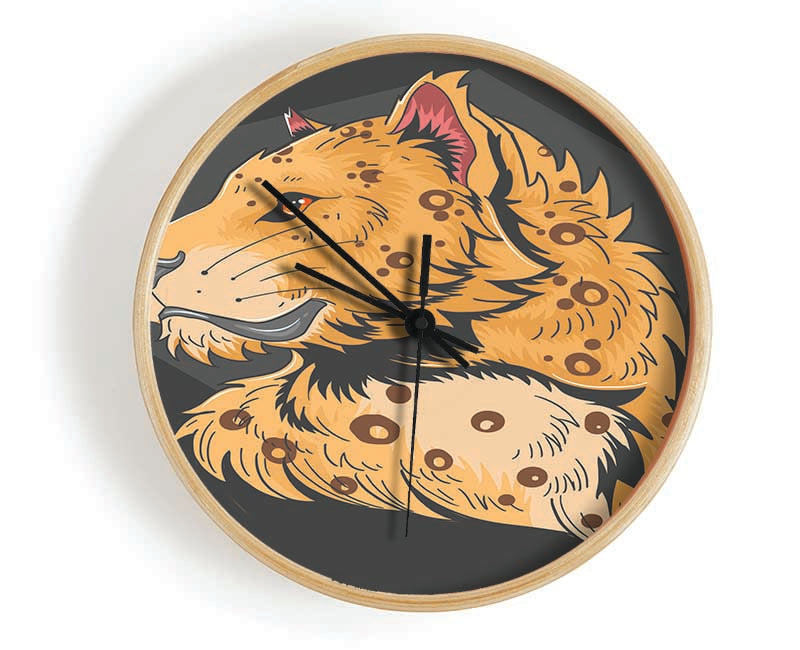 The Graceful Big Cat Clock - Wallart-Direct UK