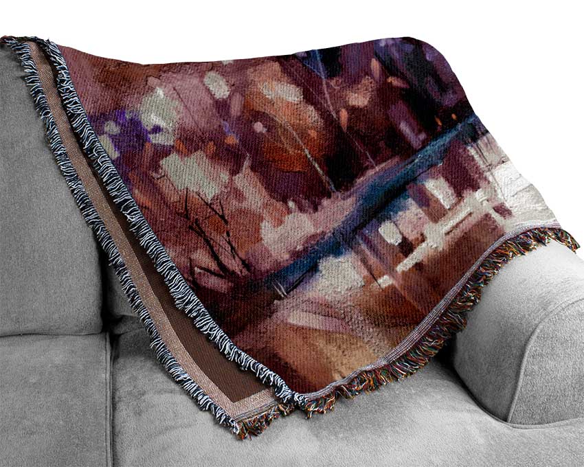 Wet Weather Lilac Forest Woven Blanket