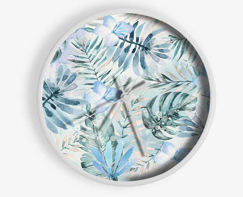 Cheese Plant Foliage Clock - Wallart-Direct UK