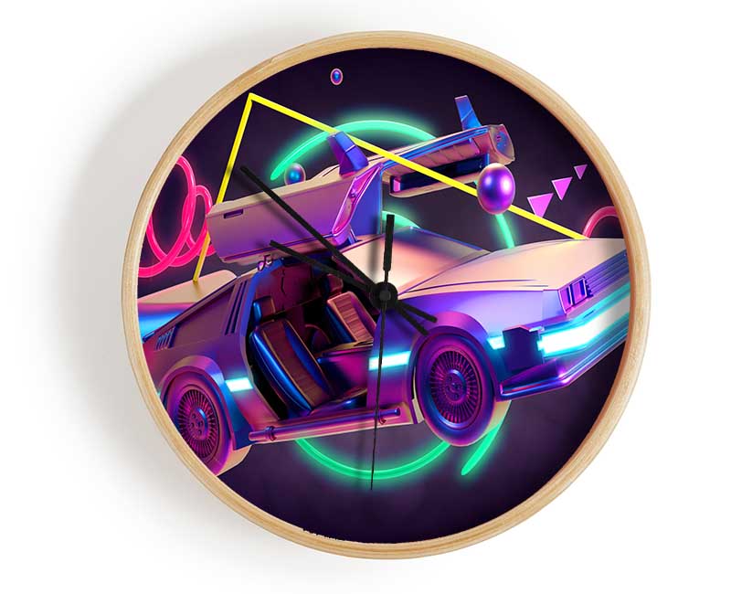 Delorean Car Neon Clock - Wallart-Direct UK