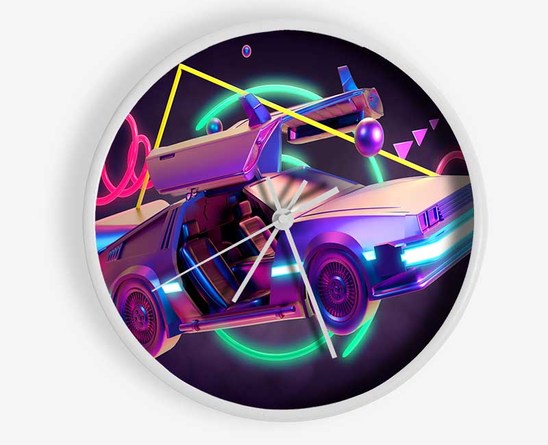 Delorean Car Neon Clock - Wallart-Direct UK