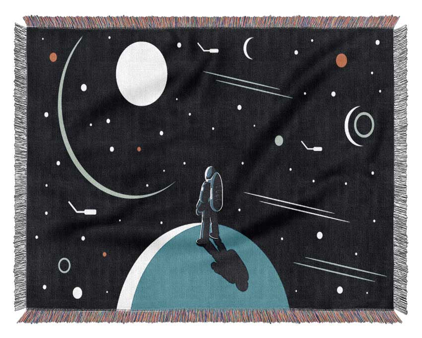 Looking Out Into The Universe Woven Blanket