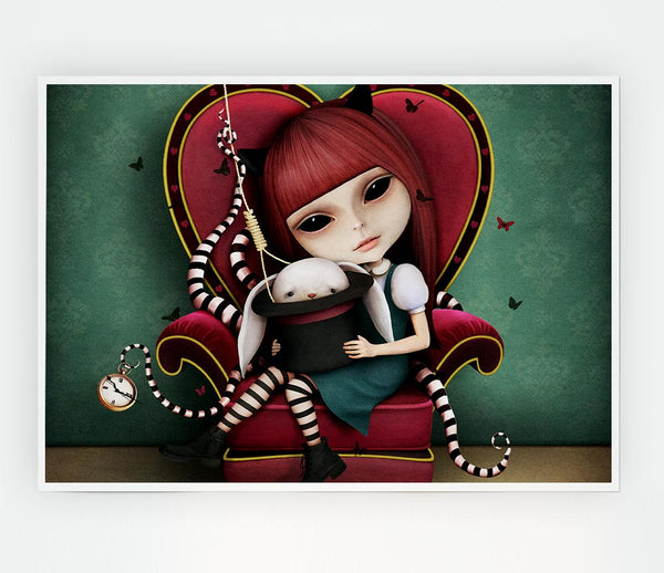 Creepy Alice In Wonderland Print Poster Wall Art