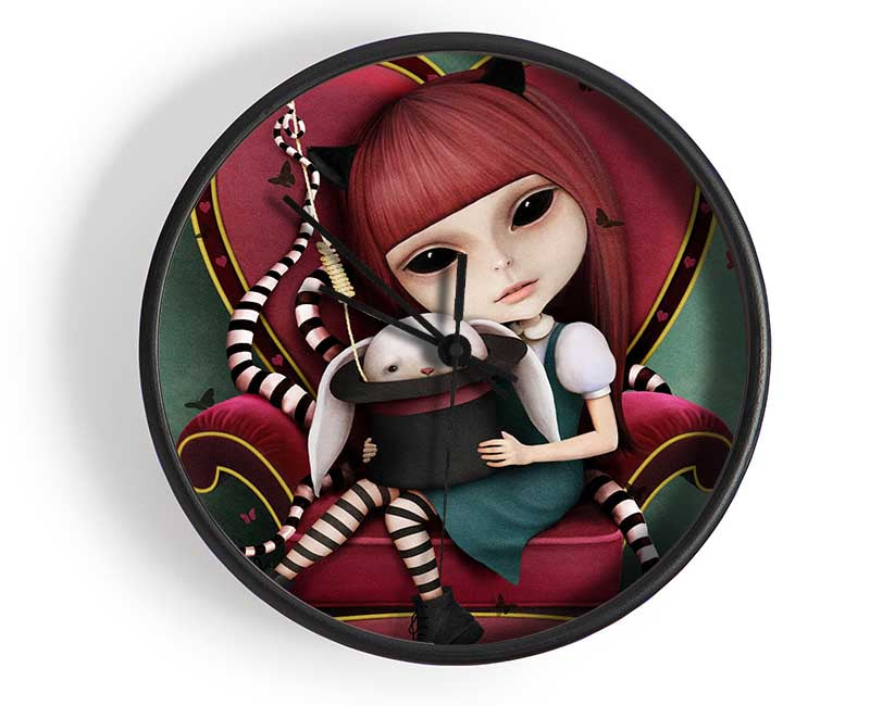 Creepy Alice In Wonderland Clock - Wallart-Direct UK