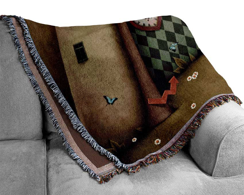 Alice In Wonderland The Small Door Woven Blanket