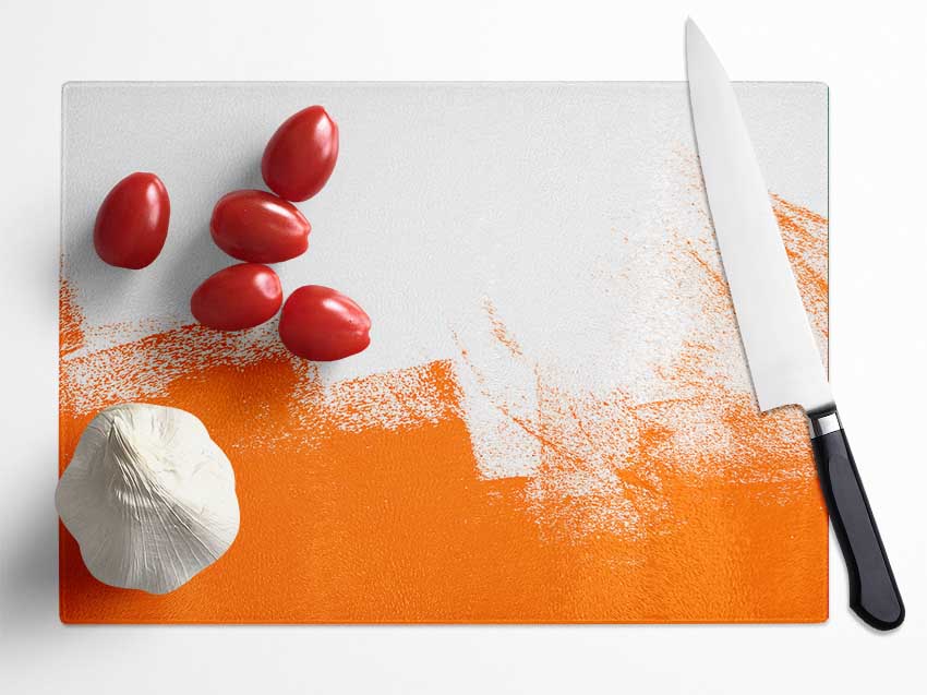 Orange Wash Glass Chopping Board